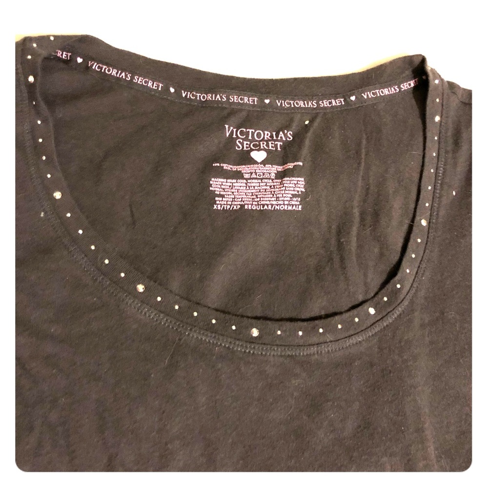 VS Grey T with Rhinestones